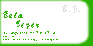 bela vezer business card